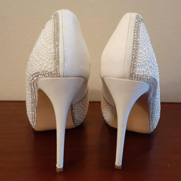 David's Bridal Collection Peep Toe Pumps/Heels - Picture 9 of 10